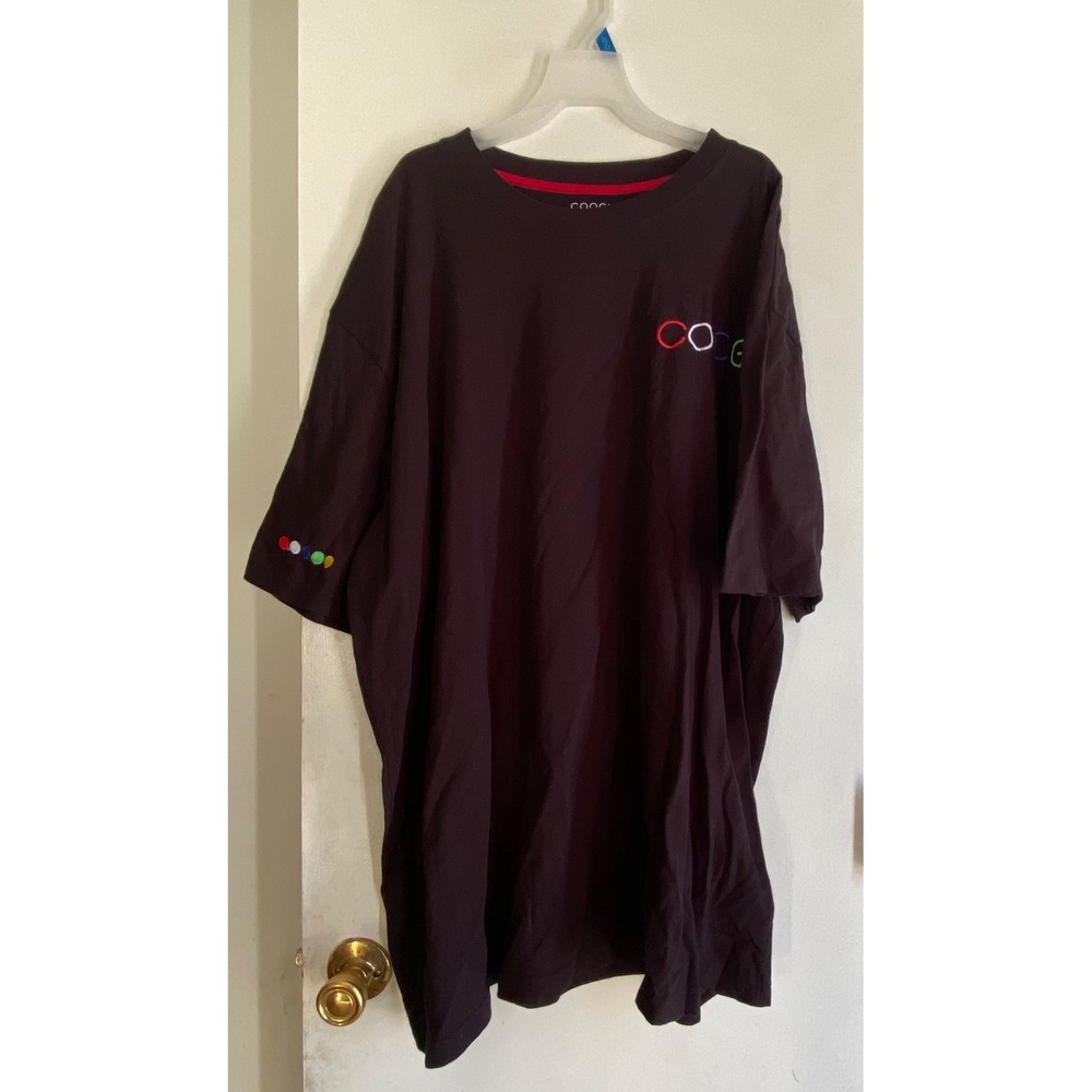 Coogi Mens‎ 4X Black Embroidered Logo Short Sleeve Casual T Shirt